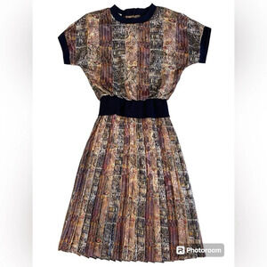 Stuart Alan Petites 80’s Blouson Dress Satin Size 4